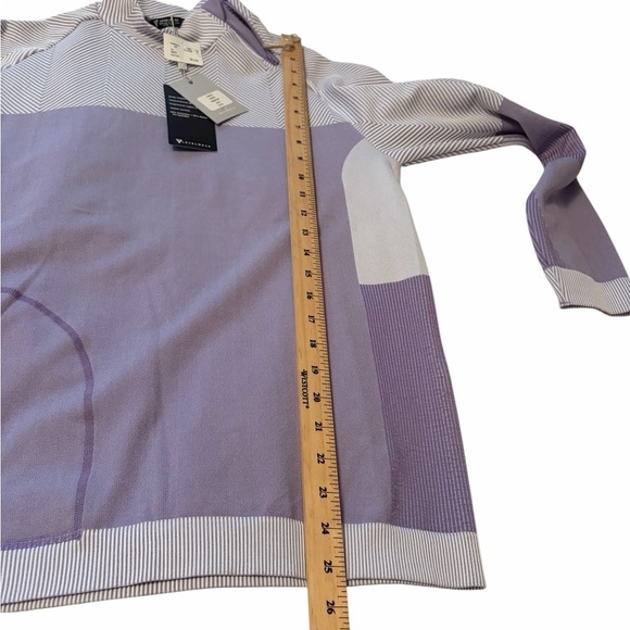 Levelwear Verse Crocus women's top-asymmetrical neck zip-front pocket zip-Large - Picture 4 of 11